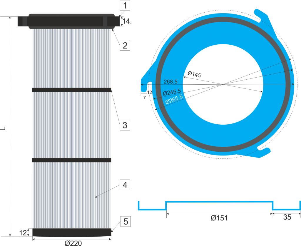 Cartucho filtrante  218-3G