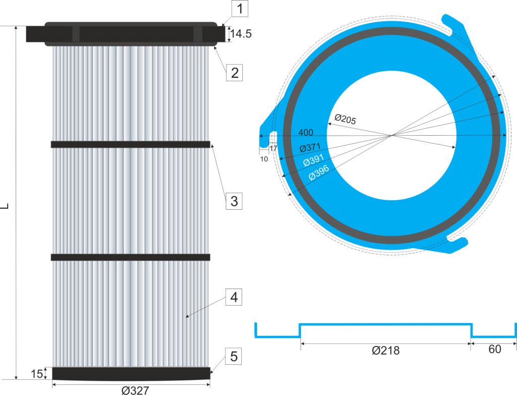 Cartucho filtrante 325-3G